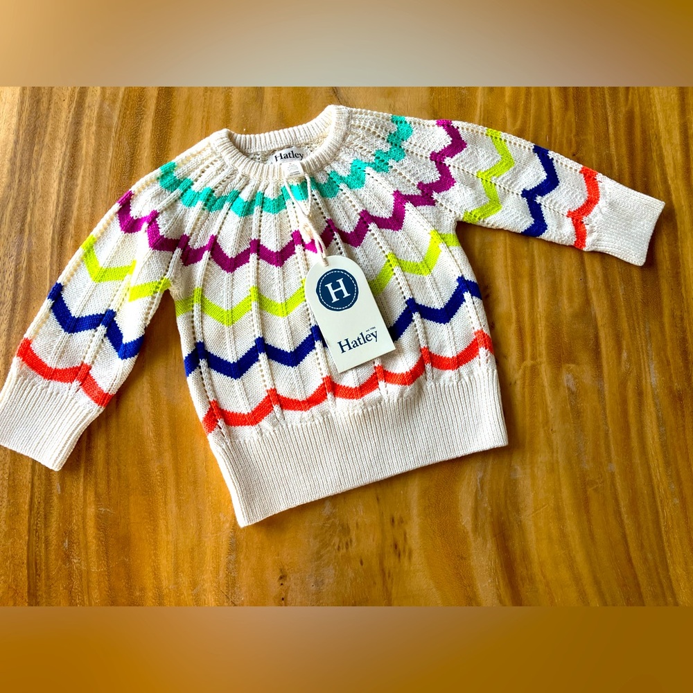 Hatley Multicolor Chevron Kids Sweater